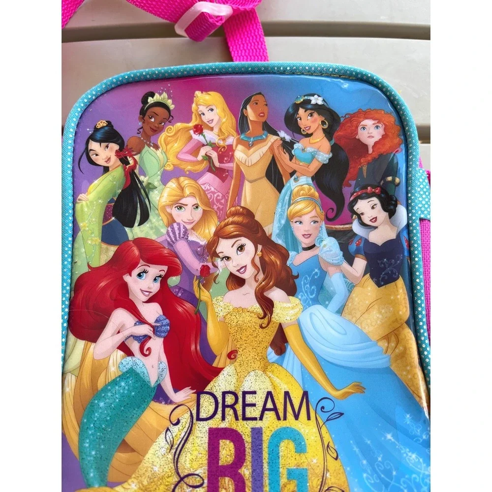 Disney Princess Dream Big Pink Crossbody Bag Kids Adjustable Strap Messenger